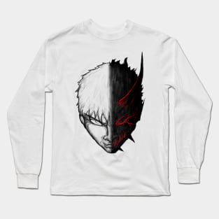 Half Face Demon Long Sleeve T-Shirt